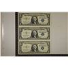Image 1 : 3-US $1 SILVER CERTIFICATES: 1957, 57-A & 57-B
