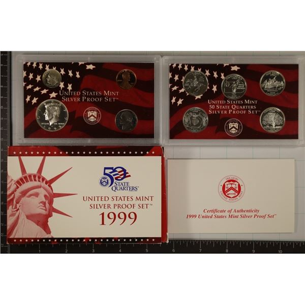 KEY DATE 1999 US SILVER PROOF SET (WITH BOX)