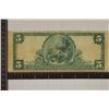 Image 2 : SERIES 1902 LARGE SIZE US $5 NATIONAL CURRENCY