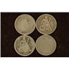 Image 1 : 1876, 1888, 1889 &1891 SILVER SEATED LIBERTY DIMES