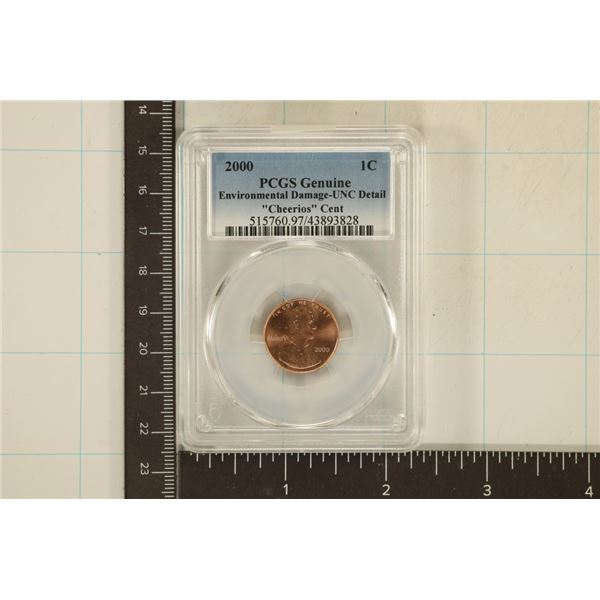 2000 LINCOLN "CHEERIOS" CENT PCGS GENUINE UNC