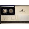 Image 1 : 1987 FRANCE 2 COIN SILVER PROOF & UNC PIEDFORT SET