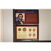Image 1 : ABRAHAM LINCOLN 6 COIN SET IN BACK FOLIO WITH INFO