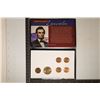 Image 2 : ABRAHAM LINCOLN 6 COIN SET IN BACK FOLIO WITH INFO