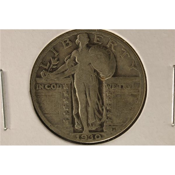 1930 SILVER STANDING LIBERTY QUARTER