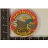Image 2 : $5 RAINBOW CASINO CHIP. WISCONSIN WINNEBAGO NATION
