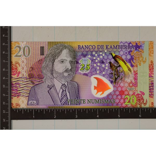 2013 BANK OF KABERRA 20 NUMISMAS CRISP UNC