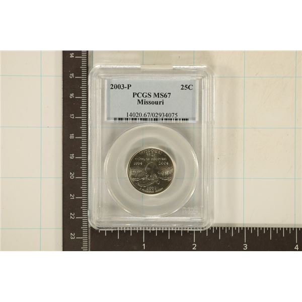 2003-P MISSOURI STATE QUARTER PCGS MS67