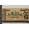 Image 1 : 1864 CONFEDERATE STATES OF AMERICA $20 OBSOLETE