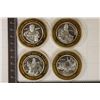Image 1 : 4-CASINO $10 SILVER TOKENS (UNC): CAESAR'S TAHOE