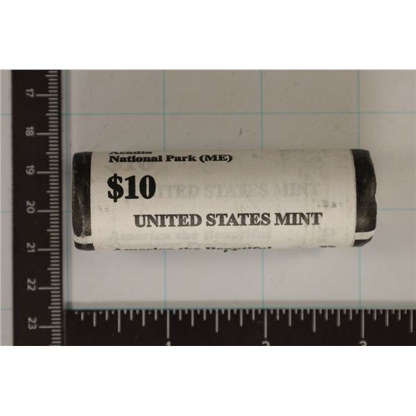 2012-P SOLID DATE $10 ROLL OF BU ACADIA NP QUARTER