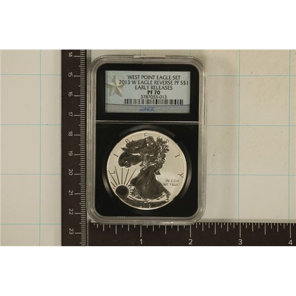 2013-W AMERICAN SILVER EAGLE REVERSE PF NGC PF70
