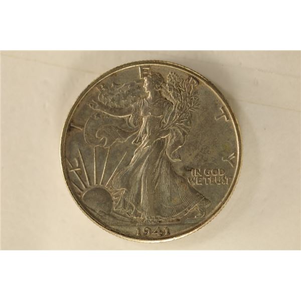 1941-D SILVER WALKING LIBERTY HALF DOLLAR