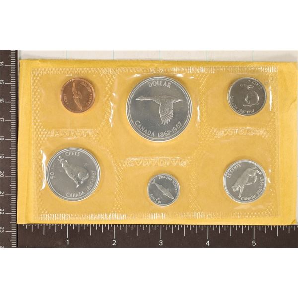 1967 CANADA SILVER FLYING GOOSE (PF LIKE) SET