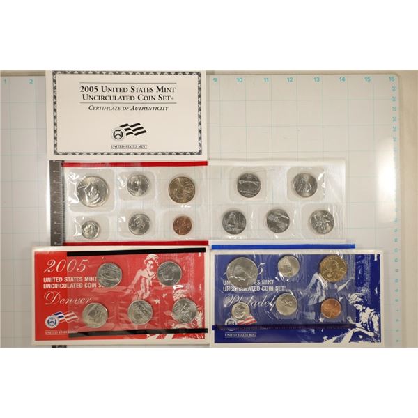 2005 US MINT SET (UNC) P/D (WITH ENVELOPES)