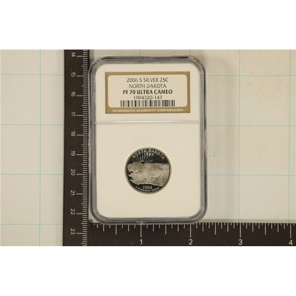 2006-S SILVER NORTH DAKOTA QUARTER NGC PF70