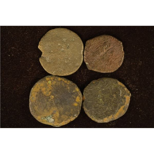 4 BYZANTINE 330-1453 A.D. ROMAN ANCIENT COINS