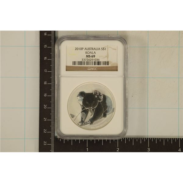 2010-P AUSTRALIA SILVER KOALA DOLLAR NGC MS69