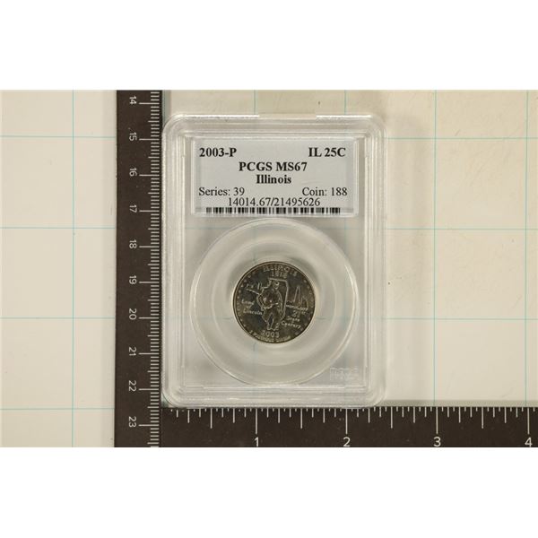 2003-P ILLINOIS STATE QUARTER PCGS MS67
