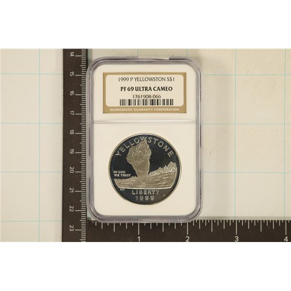 1999-P US SILVER YELLOWSTONE DOLLAR NGC PF69