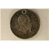 Image 1 : 1863 ITALY SILVER 1 LIRE .1235 OZ. ASW WITH HOLE