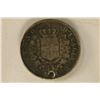 Image 2 : 1863 ITALY SILVER 1 LIRE .1235 OZ. ASW WITH HOLE