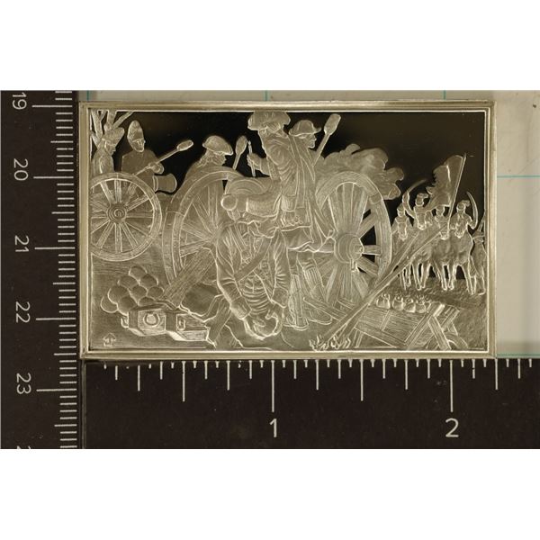 1.85 TROY OZ. PF STERLING SILVER INGOT: BICENTEN.