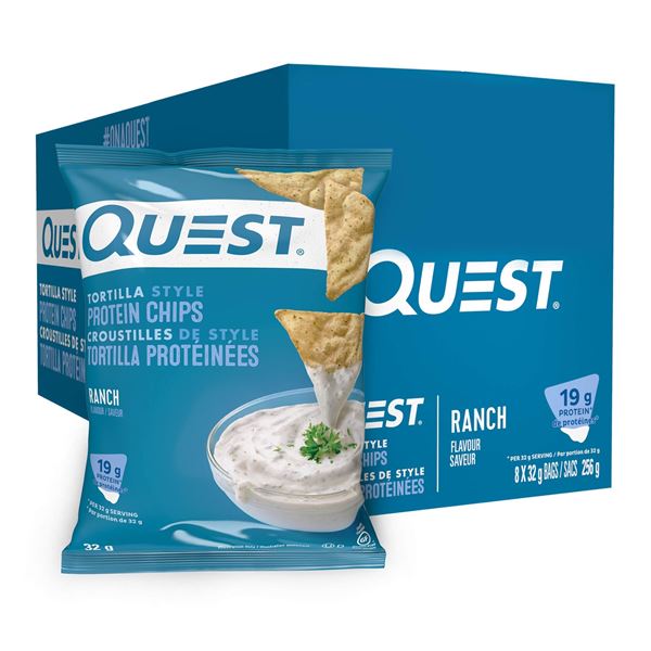 NEW 256G QUEST NUTRITION TORTILLA  STYLE RANCH