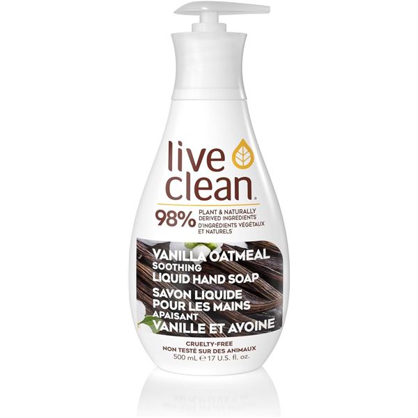500ML LIVE CLEAN VANILLA OATMEAL SOOTHING LIQUID