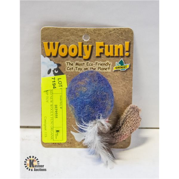BRAND NEW WOOLY FUN! ORGANIC CATNIP TOY