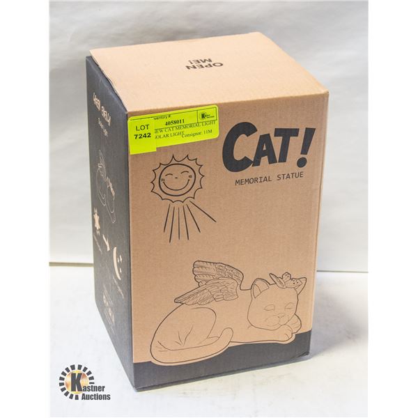 BRAND NEW CAT MEMORIAL LIGHT WITH A SOLAR LIGHT