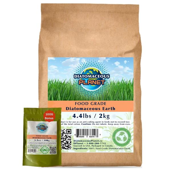 NEW 2KG DIATOMACEOUS PLANET FOOD GRADE
