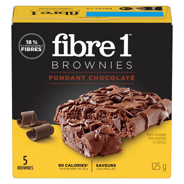 NEW 2 X 125G FIBRE 1 BROWNIES FONDANT CHOCOLATE