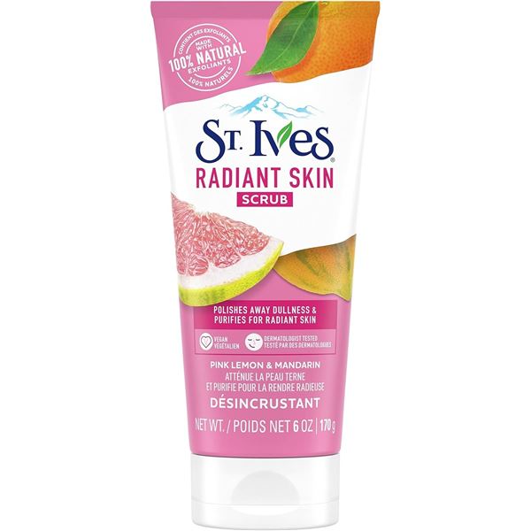 NEW 170G ST. IVES RADIANT SKIN SCRUB - PINK LEMON