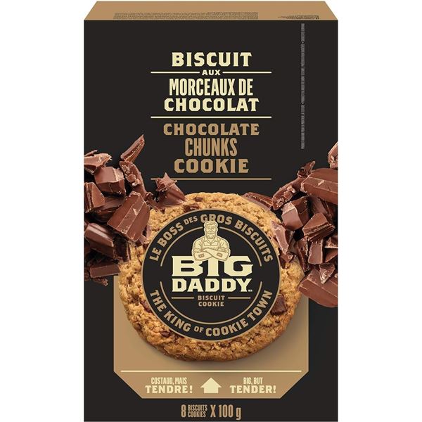 NEW 800G BOX OF BIG DADDY CHOCOLATE CHUNK COOKIES