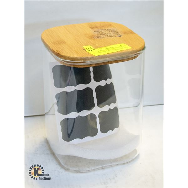 NEW GLASS FOOD/SPICE STORAGE CONTAINER WITH AIR