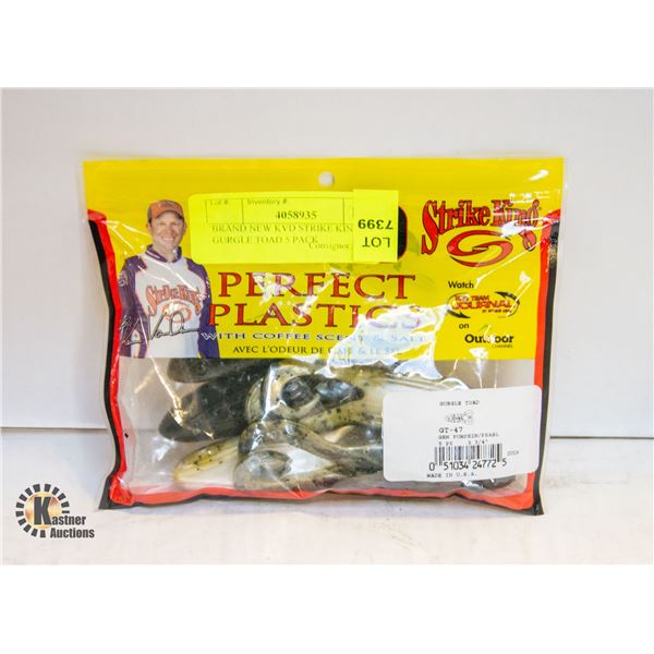 BRAND NEW KVD STRIKE KING GURGLE TOAD 5 PACK