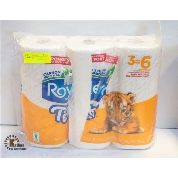 NEW TIGER STRONG 3 PACK OF TOILET PAPER