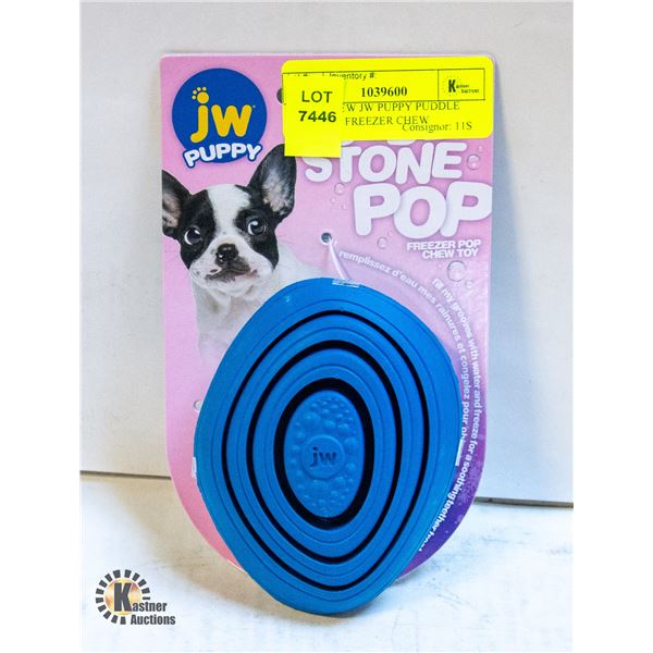 BRAND NEW JW PUPPY PUDDLE STON POP FREEZER CHEW