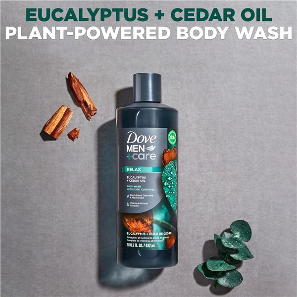 NEW 532ML DOVE MEN + CARE RELAXING EUCALYPTUS