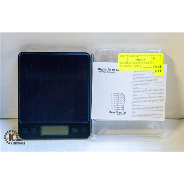 NEW DIGITAL POCKET WEIGHT SCALE WITH TRAY
