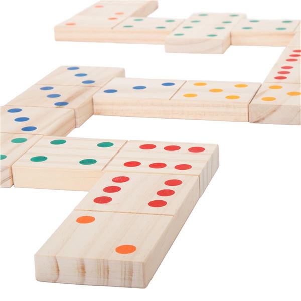 BRAND NEW HEY! PLAY! 80-WD0013 WOOD DOMINOE SET