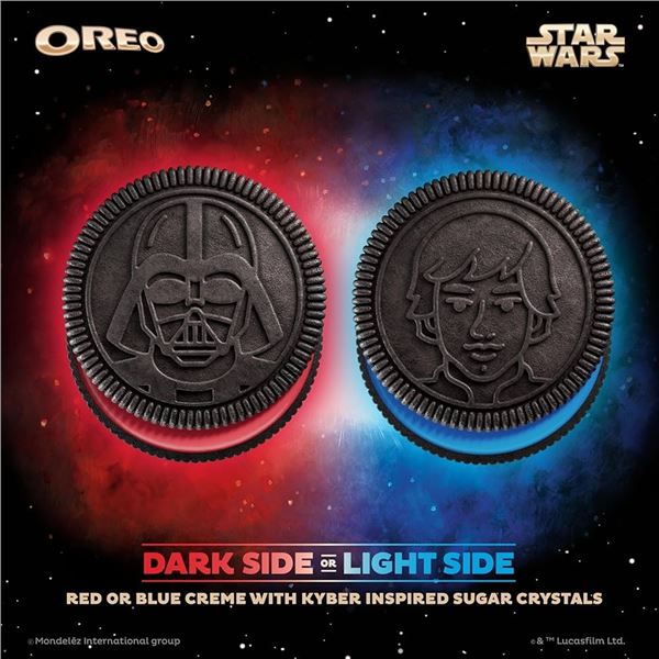 3 NEW OREO STAR WARS LIGHT SIDE DARK SIDE COOKIES