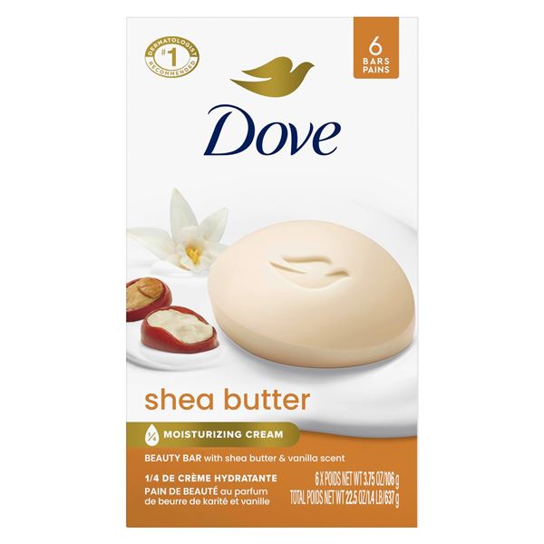 NEW DOVE SHEA BUTTER AND VANILLA SCENT SOAP BARS