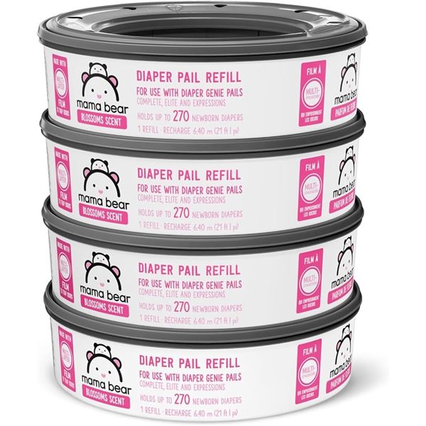 NEW 4 PACK MAMA BEAR DIAPER PAIL REFILLS