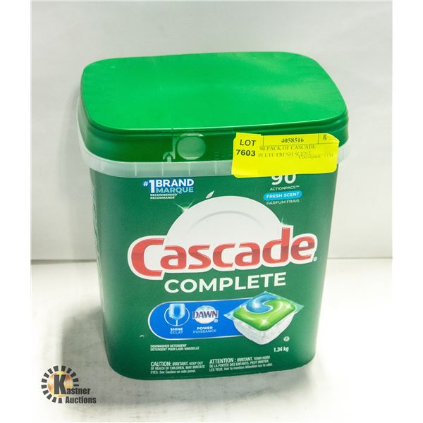 NEW 90 PACK OF CASCADE COMPLETE FRESH SCENT