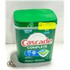 Image 1 : NEW 90 PACK OF CASCADE COMPLETE FRESH SCENT