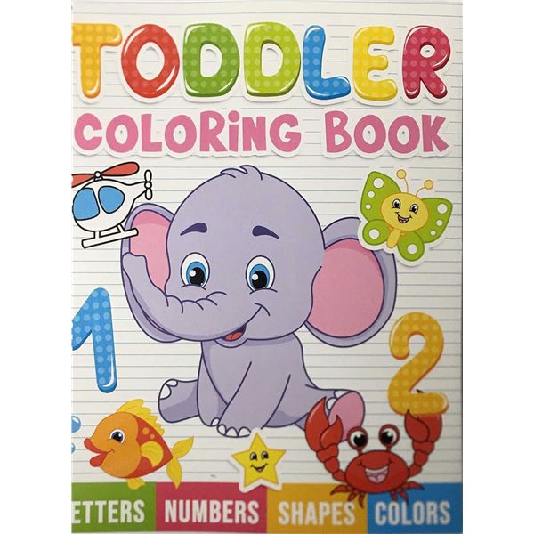 NEW TODDLER COLOURING BOOK - LETTERS, NUMBERS