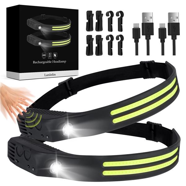 NEW WITH BOX LANLELIN RECHARGEABLE HEADLAMP