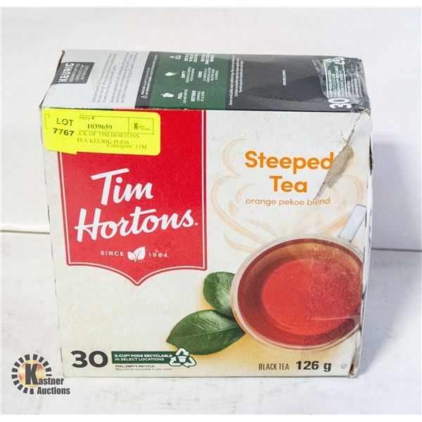 NEW 30 PACK OF TIM HORTONS STEEPED TEA KEURIG PODS